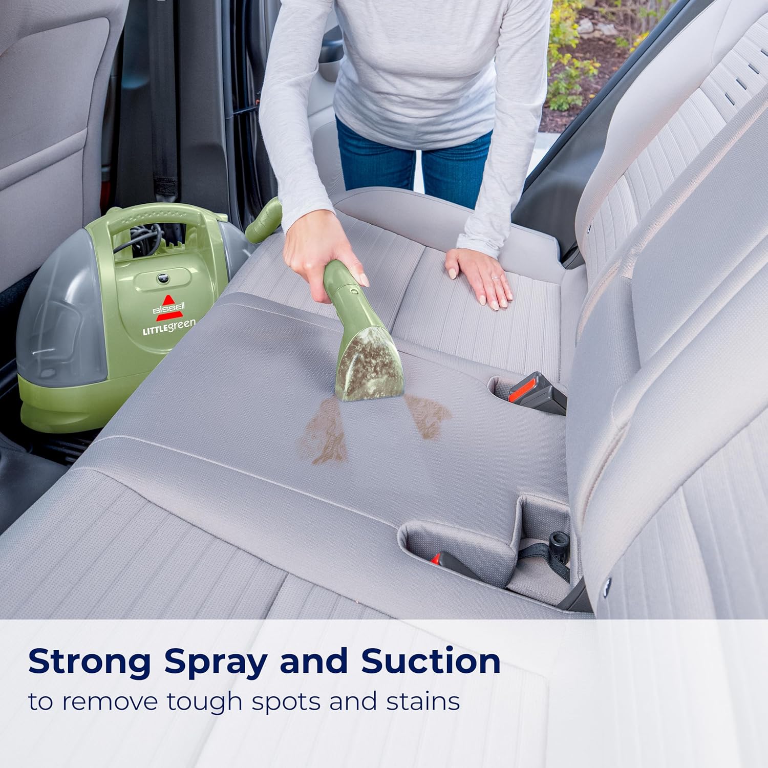BISSELL Little Green Multi-Purpose Portable Carpet and Upholstery Cleaner, Car and Auto Detailer, with Exclusive Specialty Tools, Green, 1400B ? ? ? ? ? - Image 2