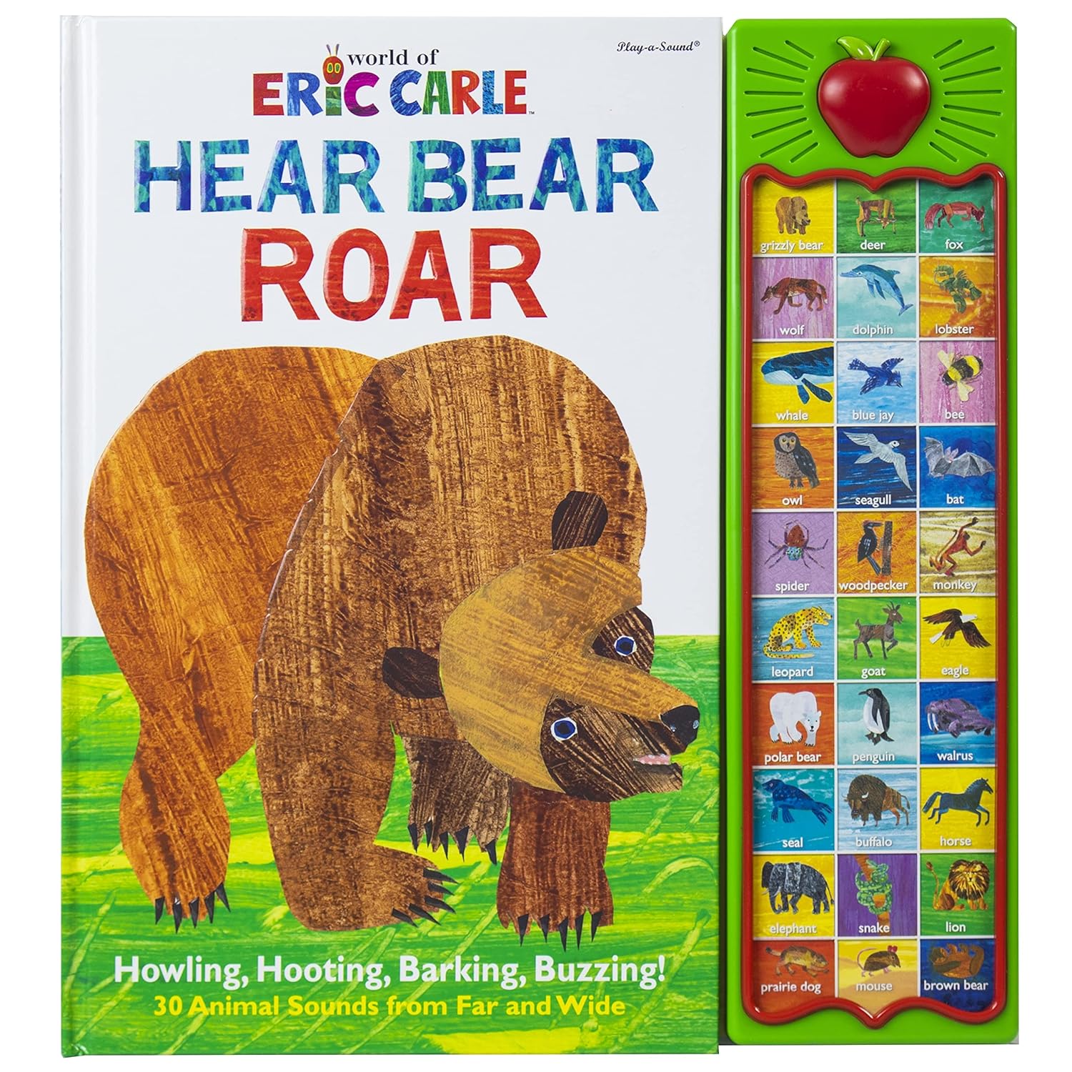 World of Eric Carle, Hear Bear Roar 30-Button Animal Sound Book - Great for First Words - PI Kids ? ? ? ? ?