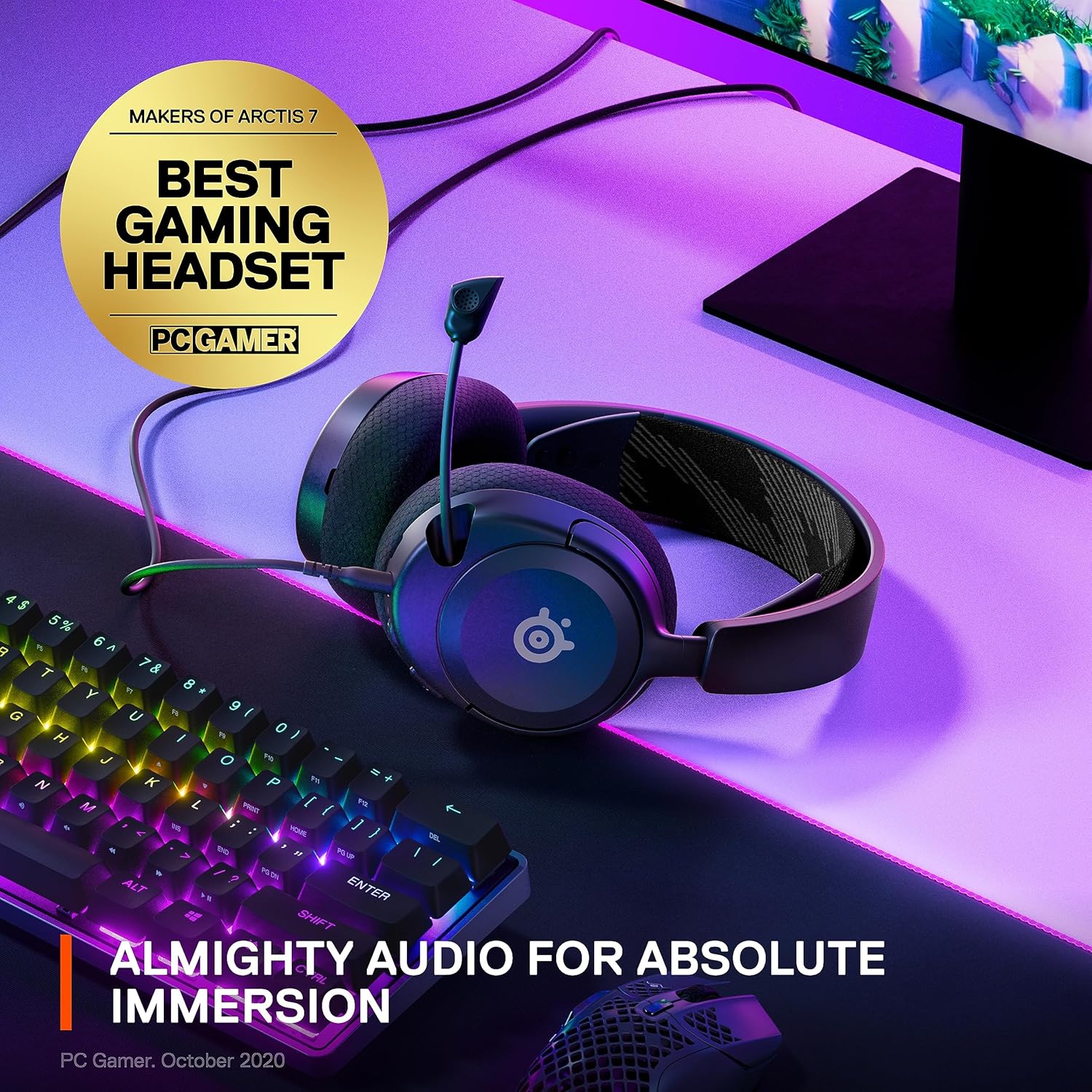 SteelSeries Arctis Nova 1 Multi-System Gaming Headset ? Hi-Fi Drivers ? 360? Spatial Audio ? Comfort Design ? Durable ? Ultra Lightweight ? Noise-Cancelling Mic ? PC, PS5/PS4, Switch, Xbox - Black ? ? ? ? ? - Image 3