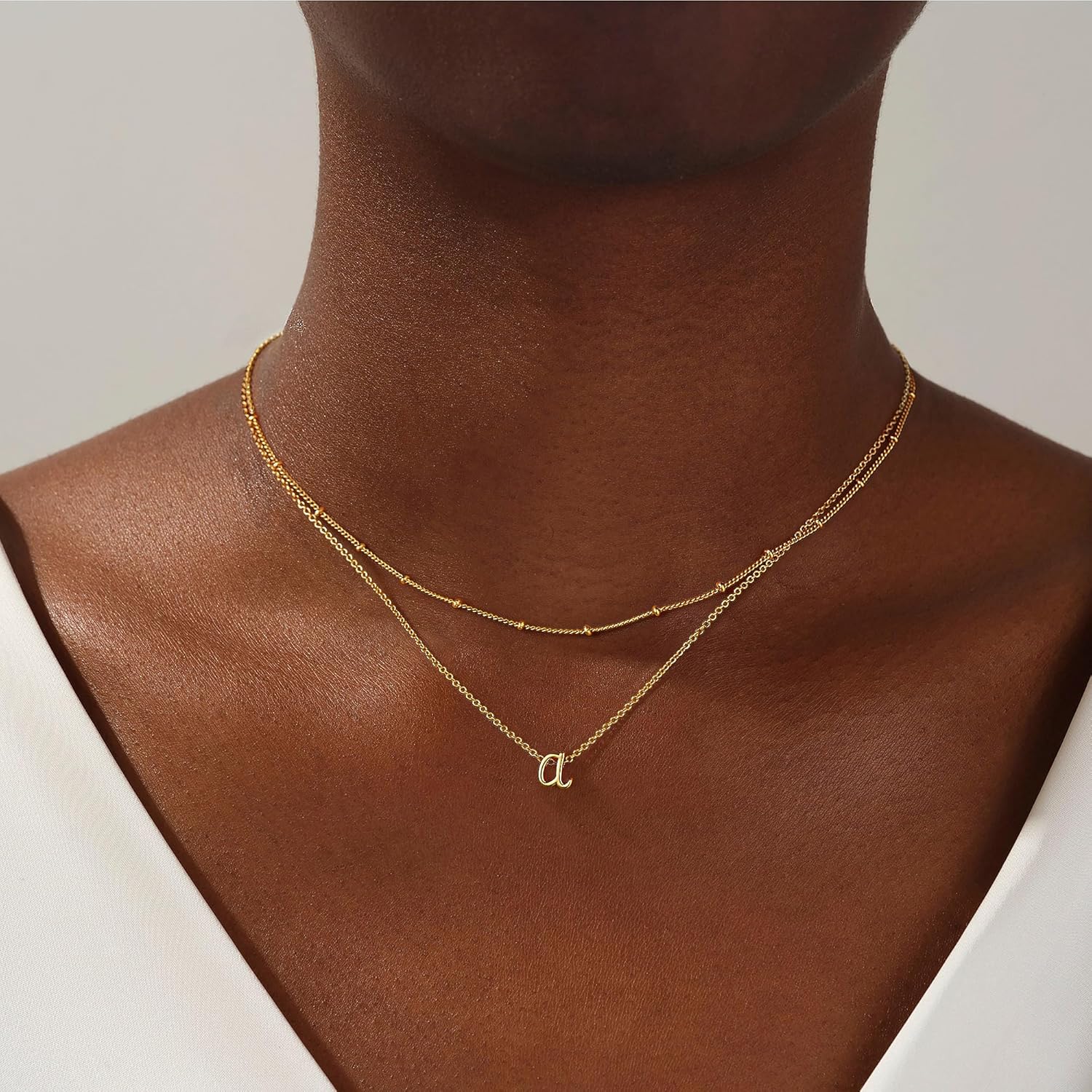 Yoosteel Layered Initial Necklaces for Women Girls Trendy, 14K Gold Plated Letter A-Z Necklace Cute Initial Necklace Gold/Silver Initial Necklace Stack Birthday Gifts for Women Teen Girls Jewelry ? - Image 2