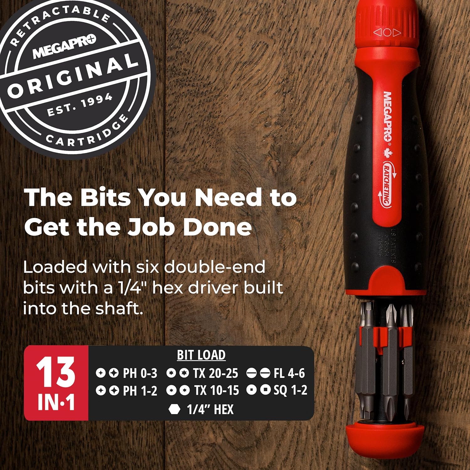 Ratcheting Screwdriver - 13-in-1 Multi Bit Screw Driver w/ ? - Image 2