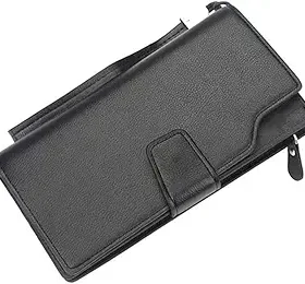 Men's Wallets Men Long Purse Wallet Male Clutch PU Leather Zippers Wallet Men Business Wallet Coin Purse (Color : A, Size : One Size) ?   ?   ?  ?   ?
