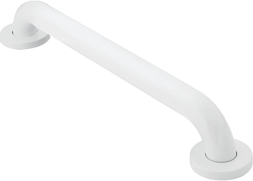 Moen R8716W Bathroom Safety 16-Inch Stainless Steel Bathroom Grab Bar with Concealed Screws, Glacier White - Image 2