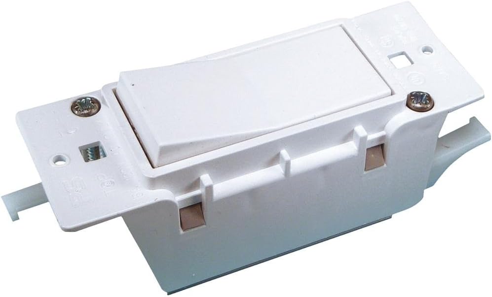 United States HDW-E-119C E-119C Single Electric Switch, Pack of 1, White