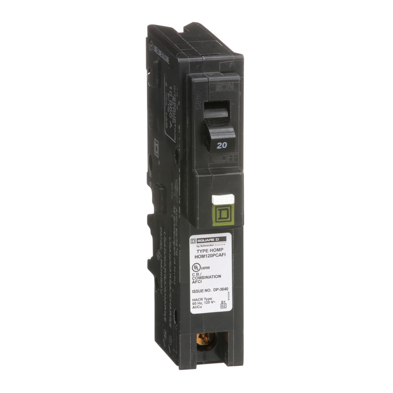 Square D - HOM120PCAFIC Homeline Circuit Breaker, 20-Amp, 120V, 1-Pole CAFCI , Plug-On Neutral - Image 5