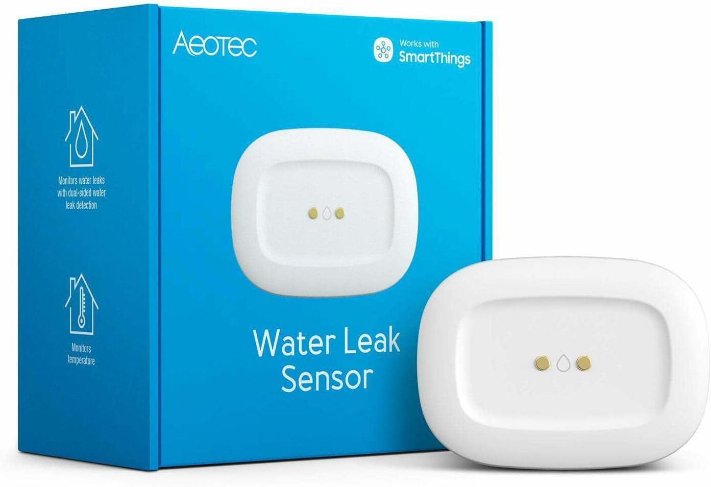 Aeotec SmartThings SmartThings Water Leak Sensor, ZigBee, Battery Powered, Smart Home Hub Compatible - Image 3