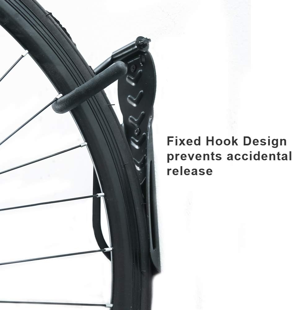 Wallmaster Bike Rack Garage Wall Mount Bicycles 2-Pack Storage System Vertical Bike Hook for Indoor - Image 2