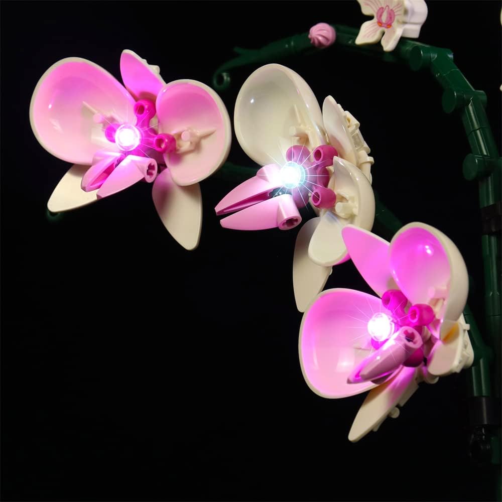 LED Light Kit for Lego Orchid 10311 Plant Decor Building Set; Decoration Lights Build a Succulents Display Piece for The Home or Office (Lights Only, No Lego Models) - Image 4