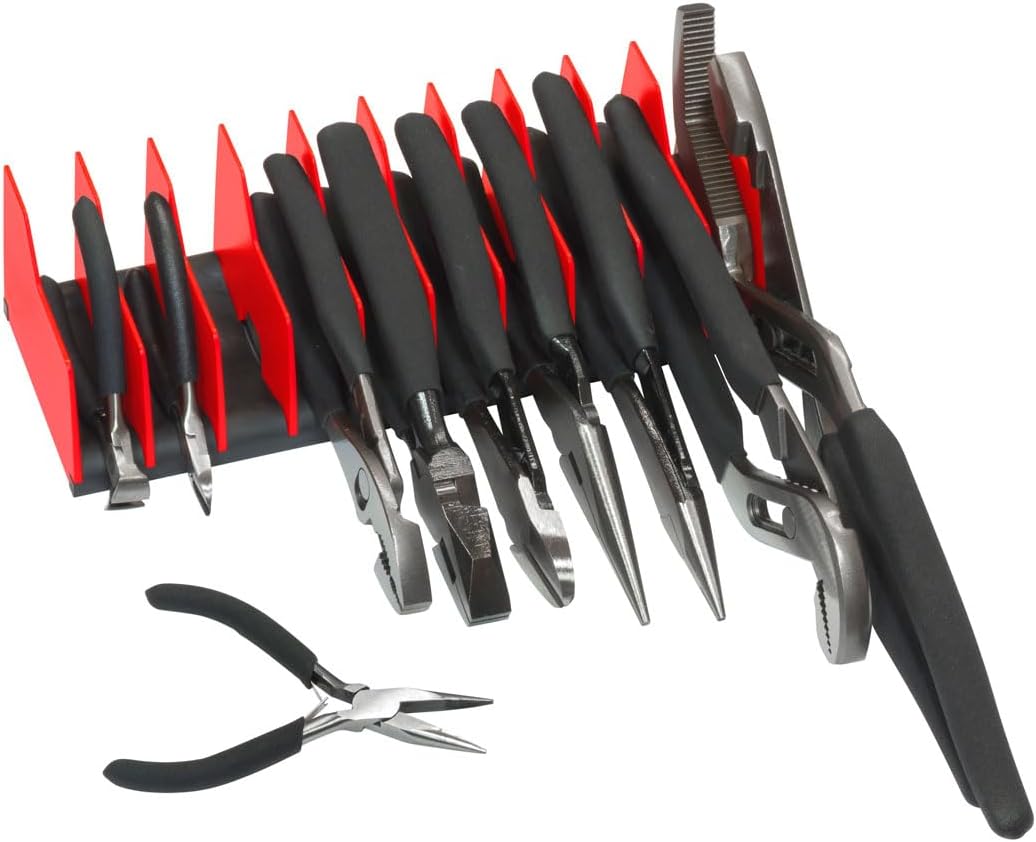 Ernst Manufacturing Plier Pro Premium No-Slip Plier Organizer, Holds 10-Tools of Any Size, Rubber Base Keeps Tools in Place - Made in USA - Image 2