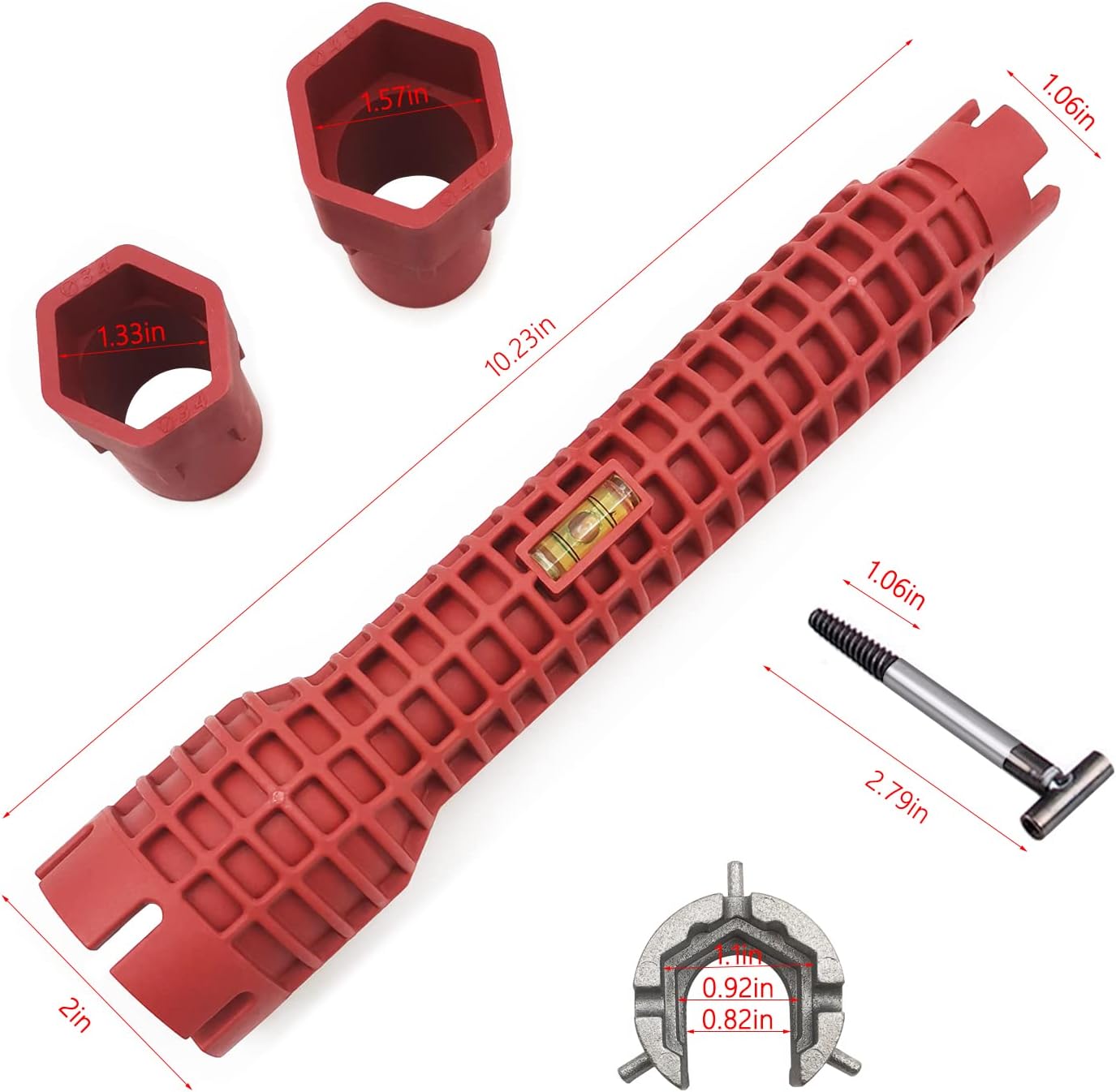 Basin Wrench, Faucet and Sink Installer Tool Multifunctional Plumbing Tool Pipe Extractor for Sink Bathroom Kitchen Toilet Plumbing - Image 5