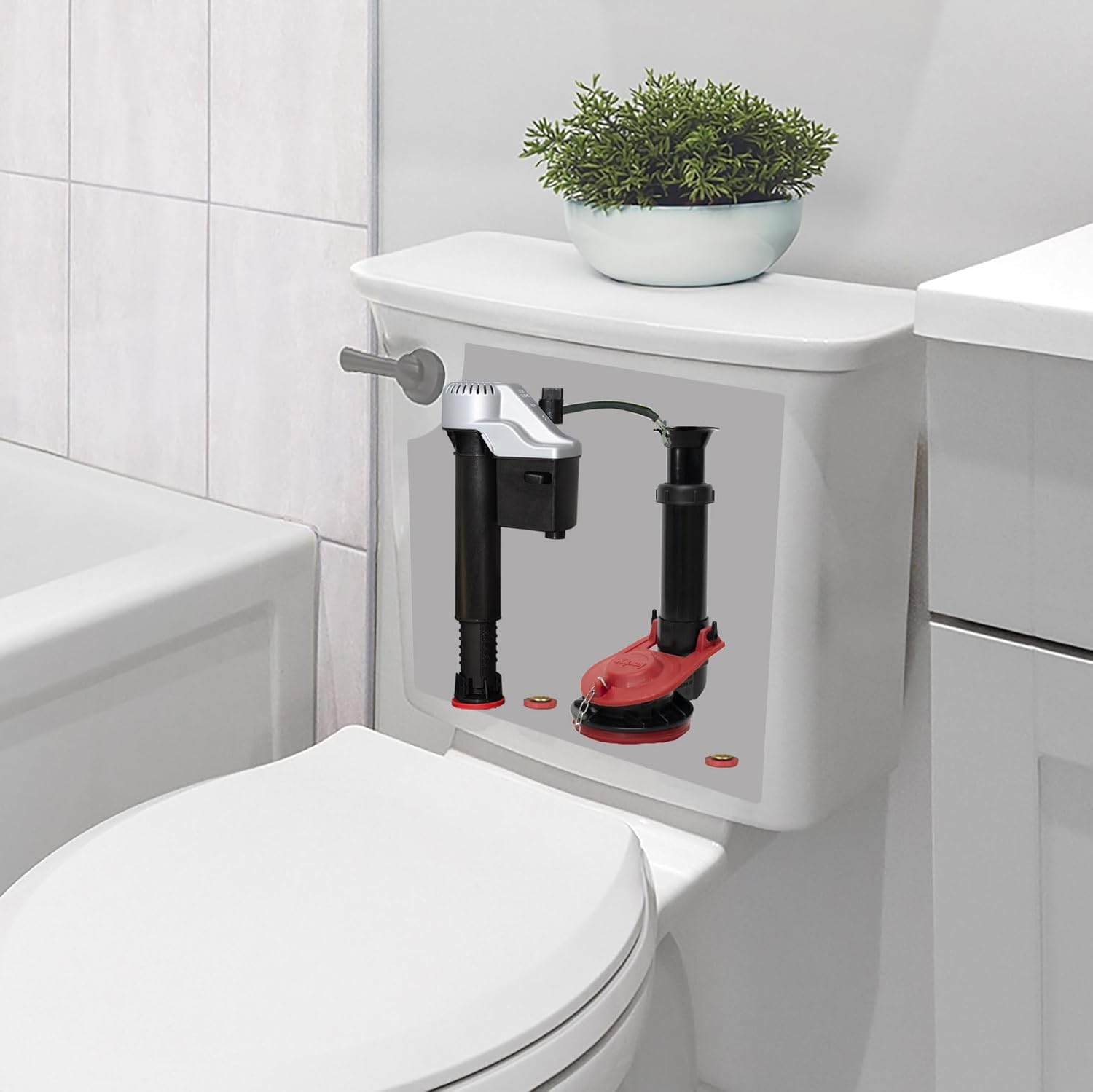 Korky Standard 2-inch Complete Toilet Repair Kit, Fixes: Running, Noisy, No/Slow Refill, and No/Weak Flush Toilets, Easy to Install, 4010MP - Image 6