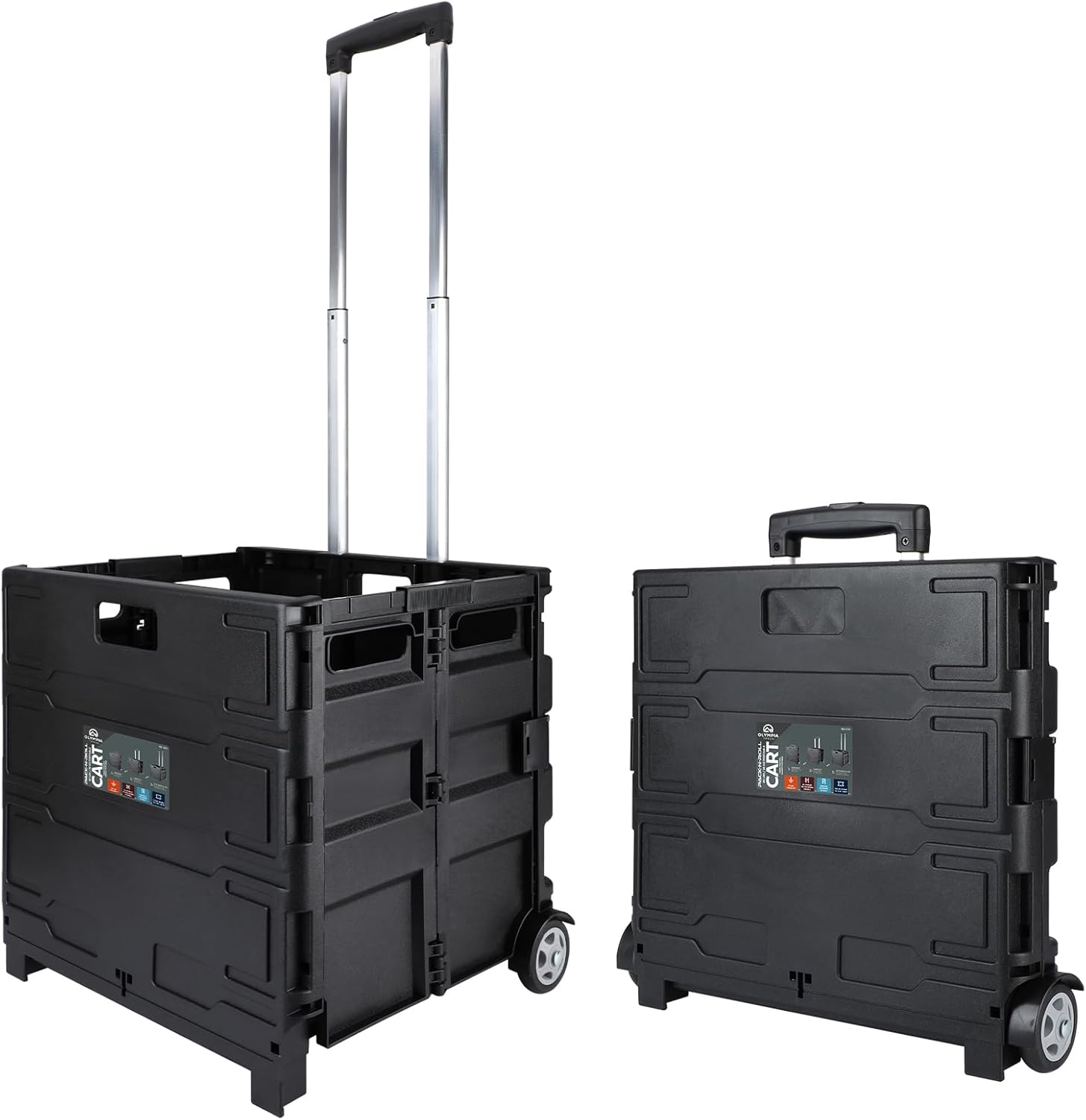 Olympia Tools 85-010 Grand Pack-N-Roll Portable Tools Carrier with Telescopic Handle, 80 Lb. Load Capacity, Black