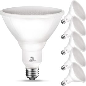 Energetic PAR38 LED Flood Outdoor Light Bulb, 3000K Warm White, 90W Equivalent (11 Watt), 900 Lumens, E26 Base, Non-Dimmable, Wet Rated, UL, 6 Pack