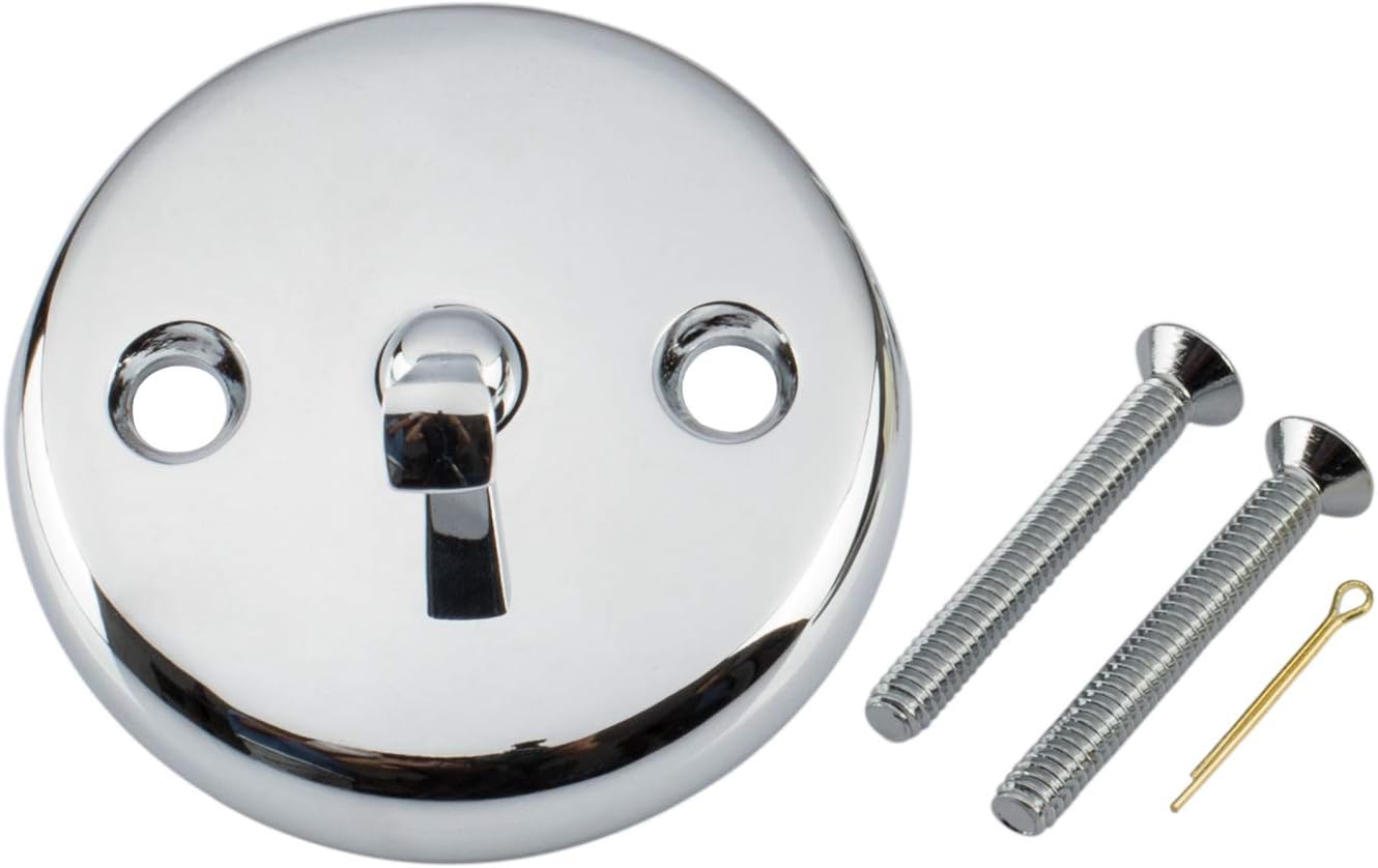 Artiwell Trip Lever Tub Trim Kit Set With Trip Lever Overflow Face Plate, Trip Lever Bathtub Drain with Strainer, Overflow and Matching Screws (CHROME PLATED) - Image 4