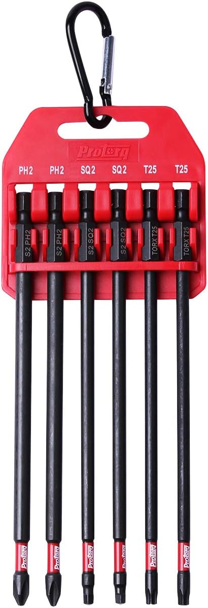 Long Impact Bit Set W/clip, 2 Phillips, 2 Square, T25 TORX, 6-Inch Length, 6-Piece,Industrial Strength, 1/4 - Image 6