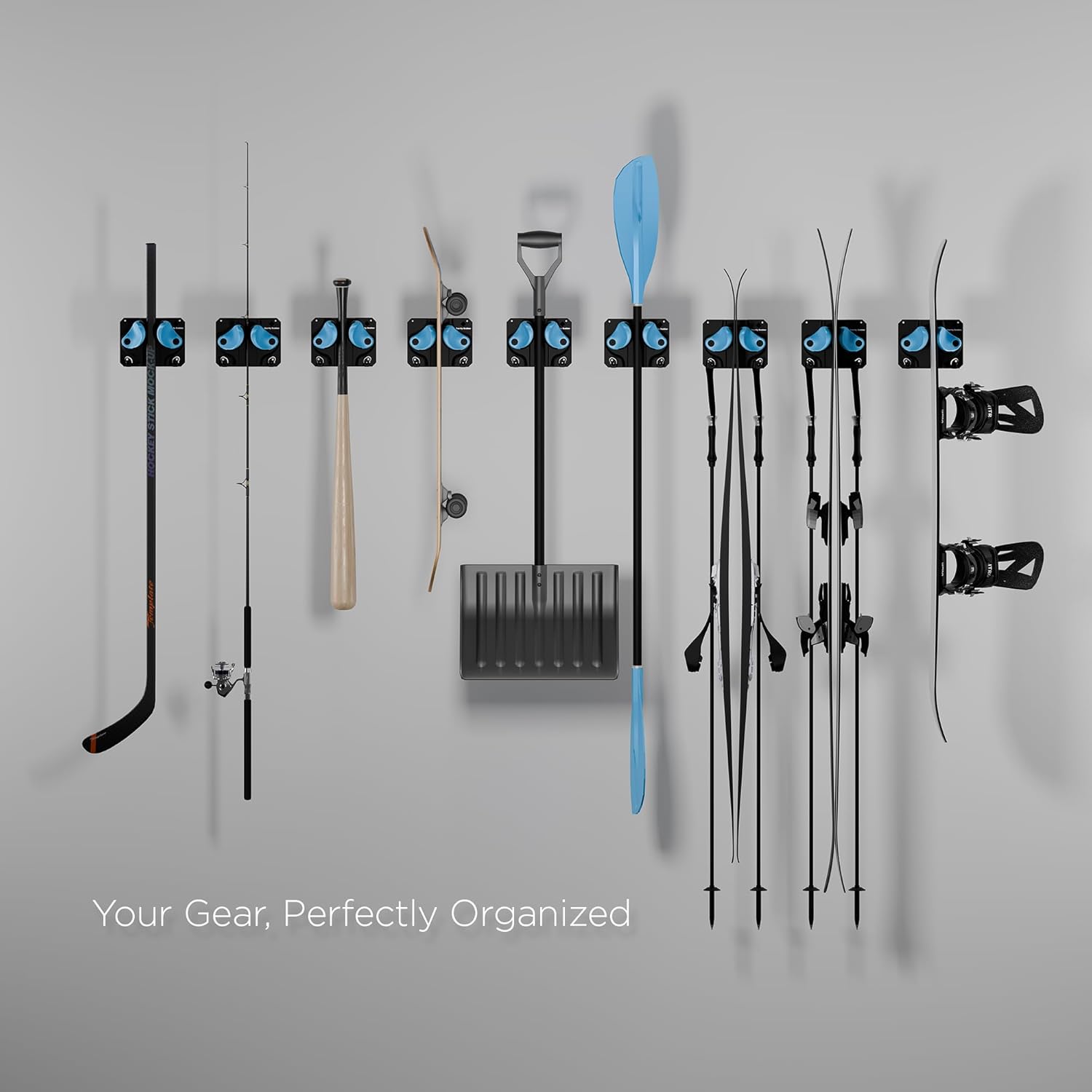 Ultimate Wall Storage Rack for Skis and Snowboards | Damage-Free Storage | Fits Any Ski or Snowboard | (Carbon, 1) - Image 5