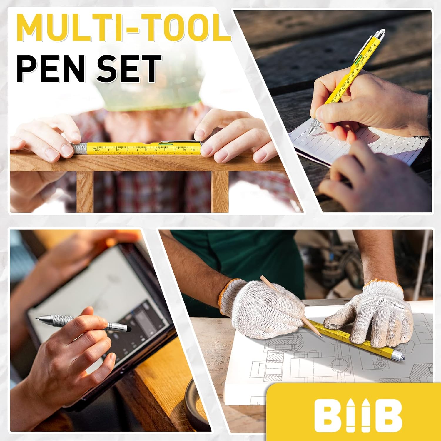 BIIB Valentines Day Gifts for Him, Gifts for Men 9 in 1 Multitool Pen, Mens Valentines Gifts, Boyfriend Husband Valentines Day Gifts for Dad, Birthday Gifts for Men, Unique Dad Gifts Gadgets for Men - Image 2