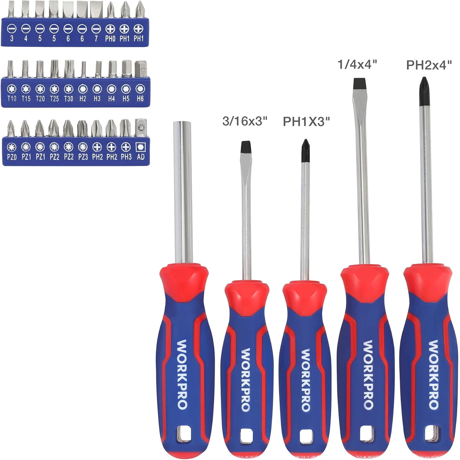 WORKPRO 87 Piece Household Hand Tool Kit, General Auto Repair Tool Set with Pliers, Screwdrivers, Sockets, Wrenches and Toolbox Storage Case, Mechanic Tool Set for Homeowner, Diyer, Handyman - Image 5