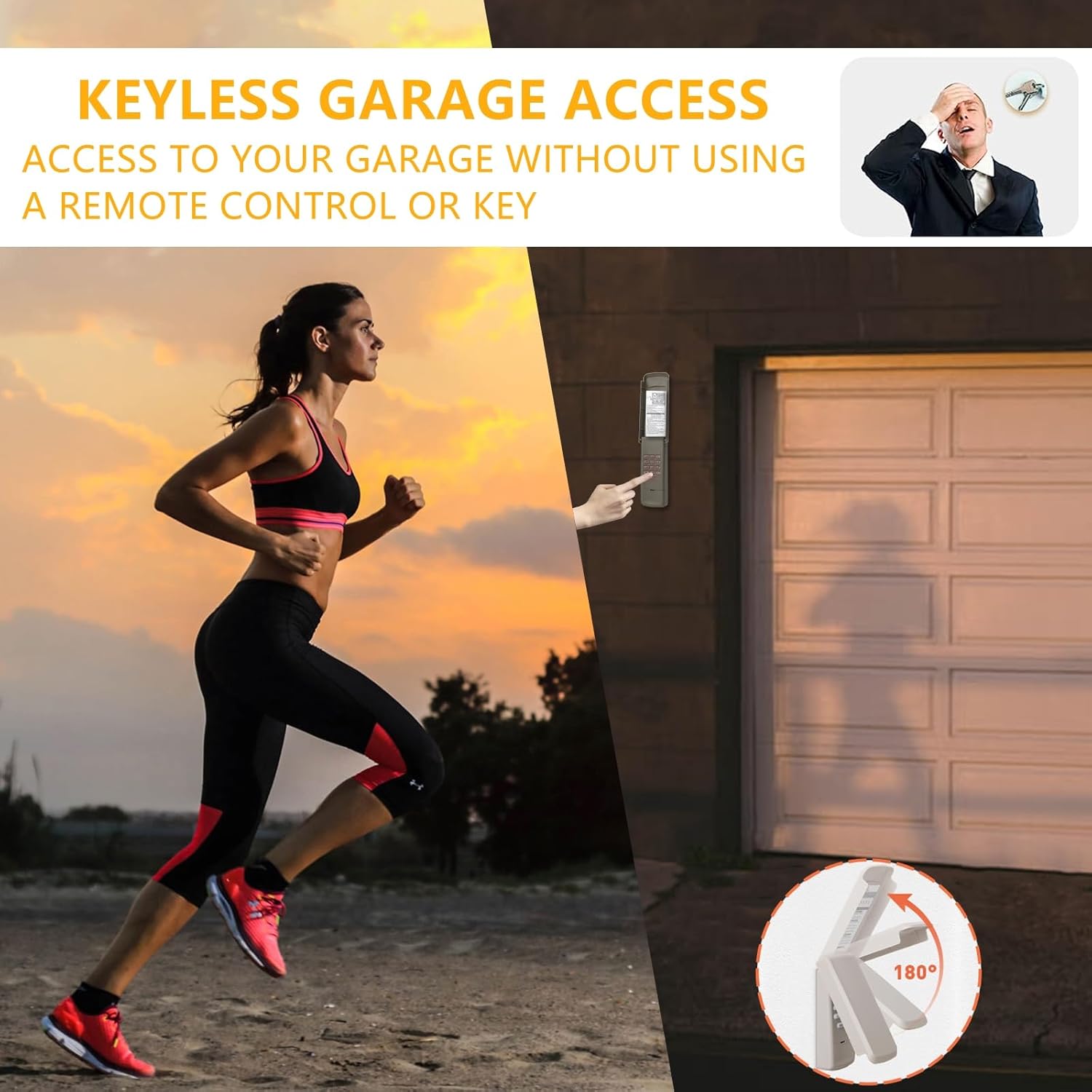 Garage Door Opener Keypad for Liftmaster Chamberlain Craftsman Openers with Learn Button, Replaces 877MAX G940EV-P2 878MAX 377LM 977LM 877LM 66LM, Wireless Keyless Entry Outside Remote - Image 4