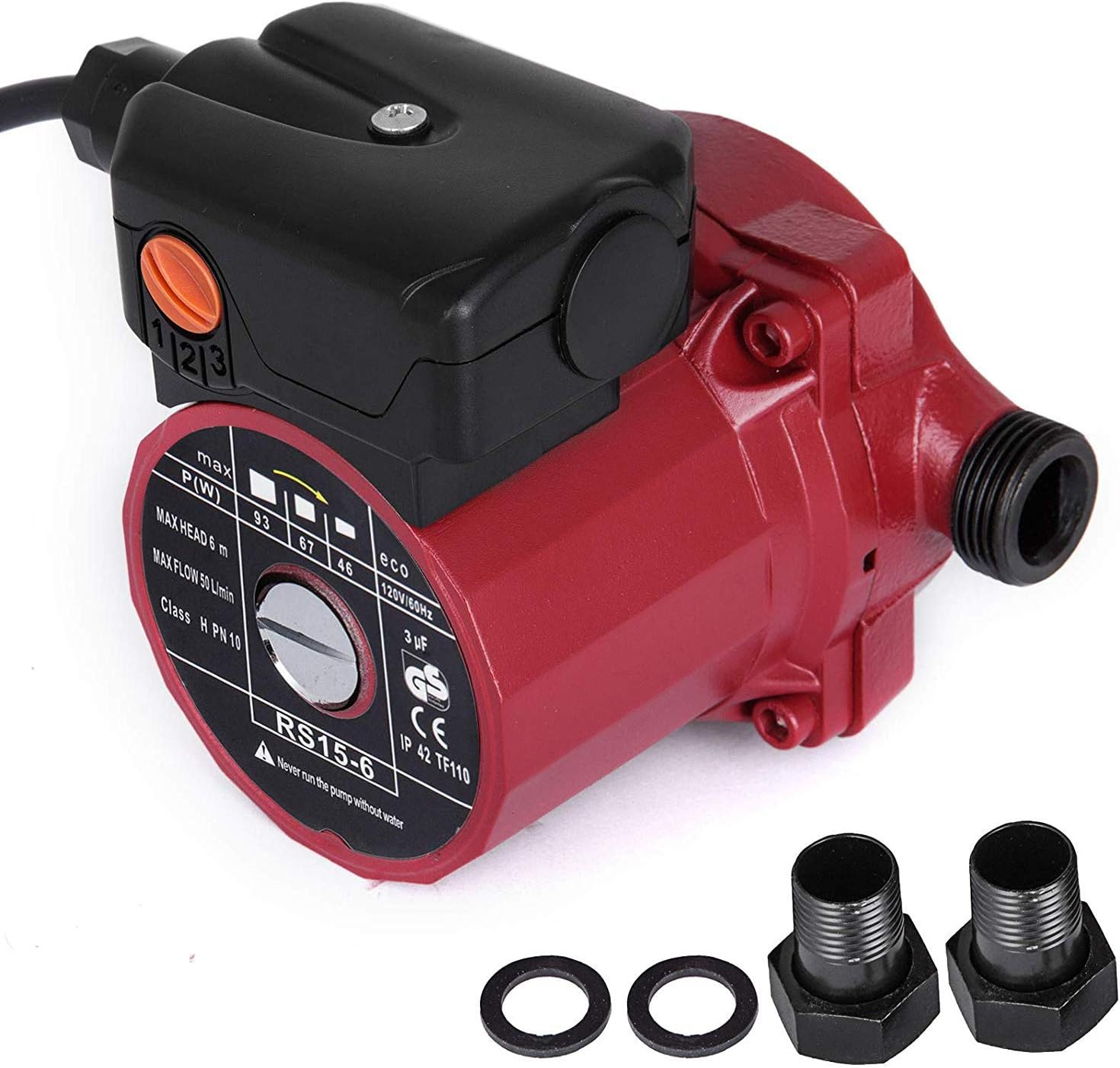 Happybuy Hot Water Recirculating Pump, 93W 110V Water Circulator Circulating Pump NPT 3/4