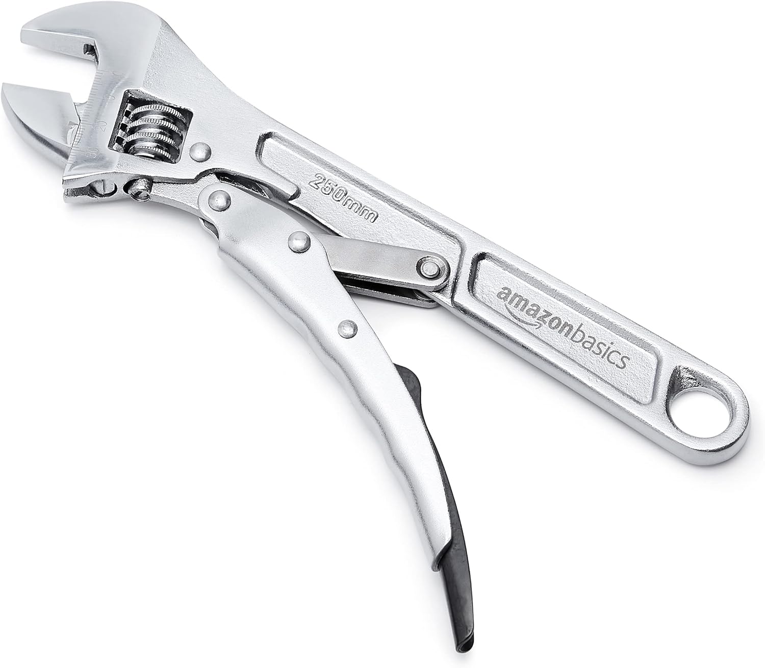 Amazon Basics Locking Adjustable Wrench, 10 inch x 2.7 inch x 0.75 inch - Image 2