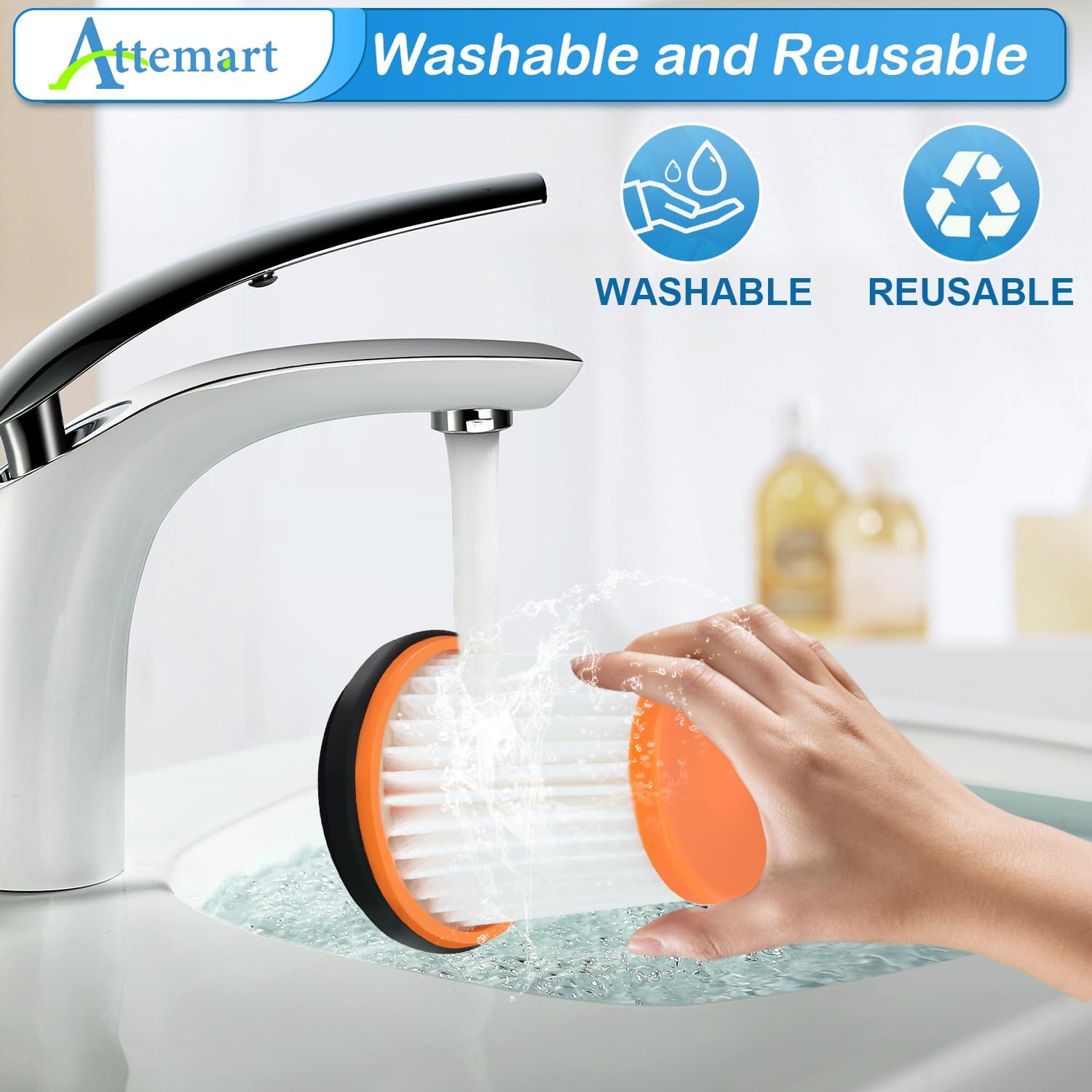 4 Pack WV201 Wandvac Filter Replacement for Shark ION W1 S87 Cordless Handheld Vacuum WV200, WV201, WV205, WV220, WV221, WV250, WV251, UV200CCO. Compare to Part # XHFWV200 - Image 6