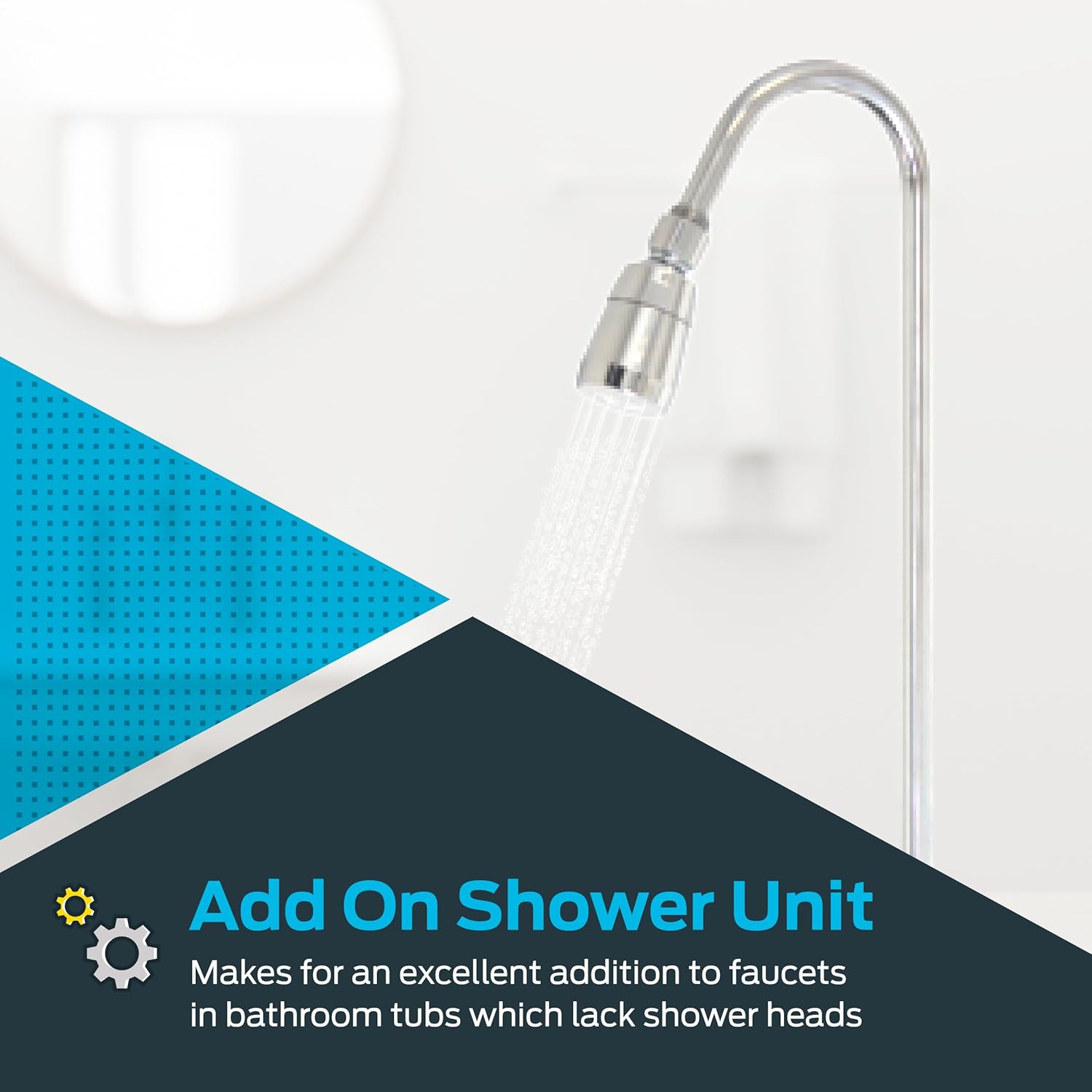 EZ-FLO Spout-Type Add-On Shower Unit, Chrome, 11120 - Image 3