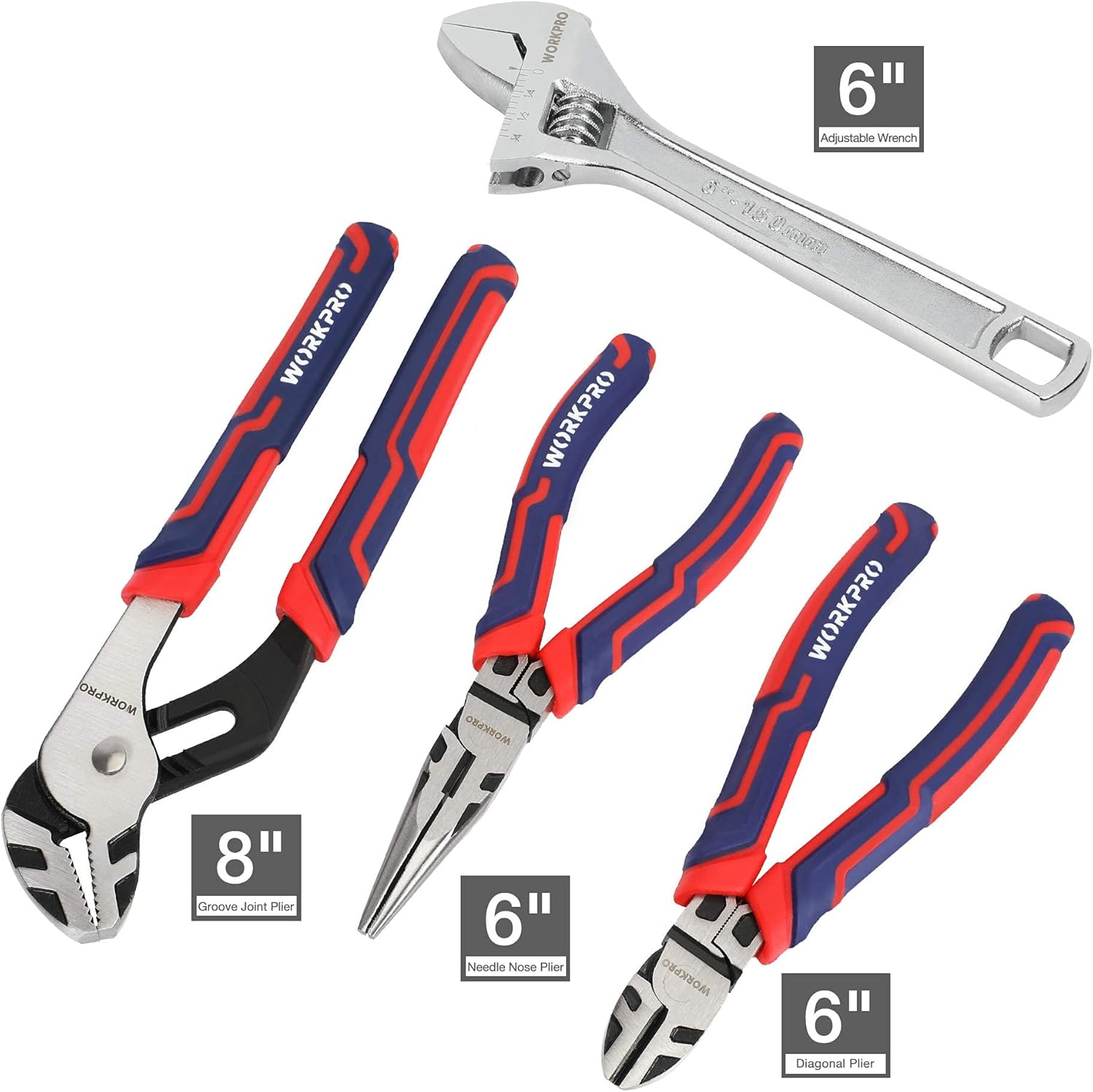 WORKPRO 87 Piece Household Hand Tool Kit, General Auto Repair Tool Set with Pliers, Screwdrivers, Sockets, Wrenches and Toolbox Storage Case, Mechanic Tool Set for Homeowner, Diyer, Handyman - Image 4