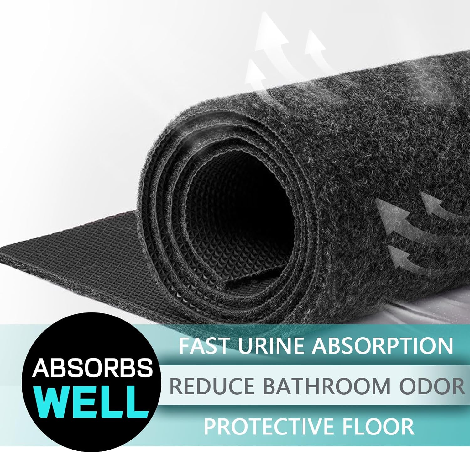 Urinal Mats 12 Pack Urinal Pads Urinal Floor Mats for Men Bathroom Commerical Disposable Non-Slip Rubber Backing Washable Urinals Mat Eliminating Odor 17.7 - Image 3