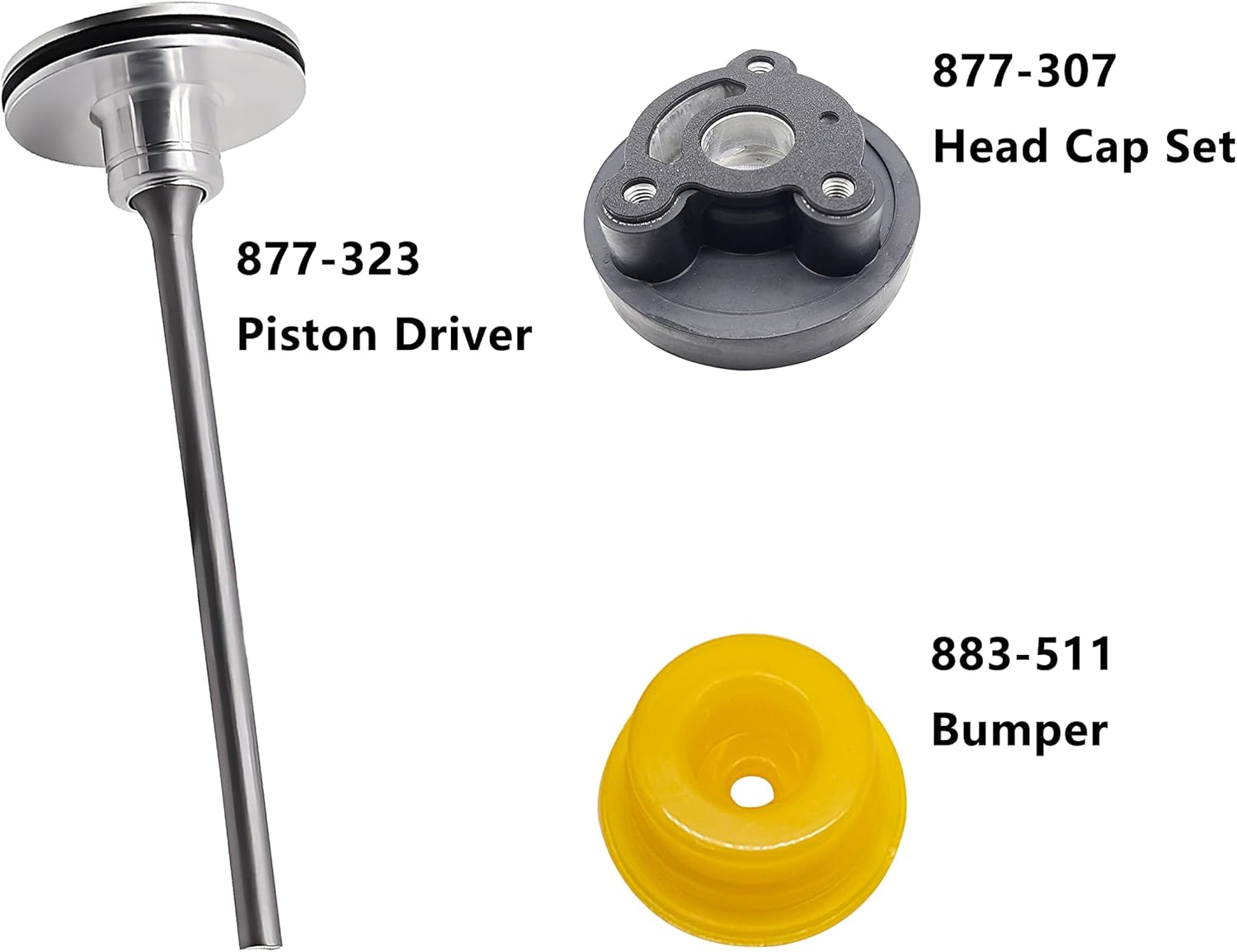 877-323 883-511 877-307 NR83A NR83A2 NR83A2(S) Framing Nailers Plunger Valve, Trigger Valve, Head Cap, Piston Driver and Bumper Kit - Image 4