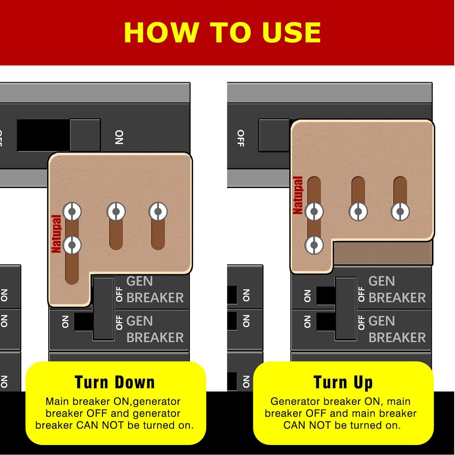 Generator Interlock Kit Compatible with Square D QO HOM 150 or 200 amp panels. 1 3/8 Inch Spacing between main and branch breaker, update versioner, Professional and Interlock Kit, new version - Image 5