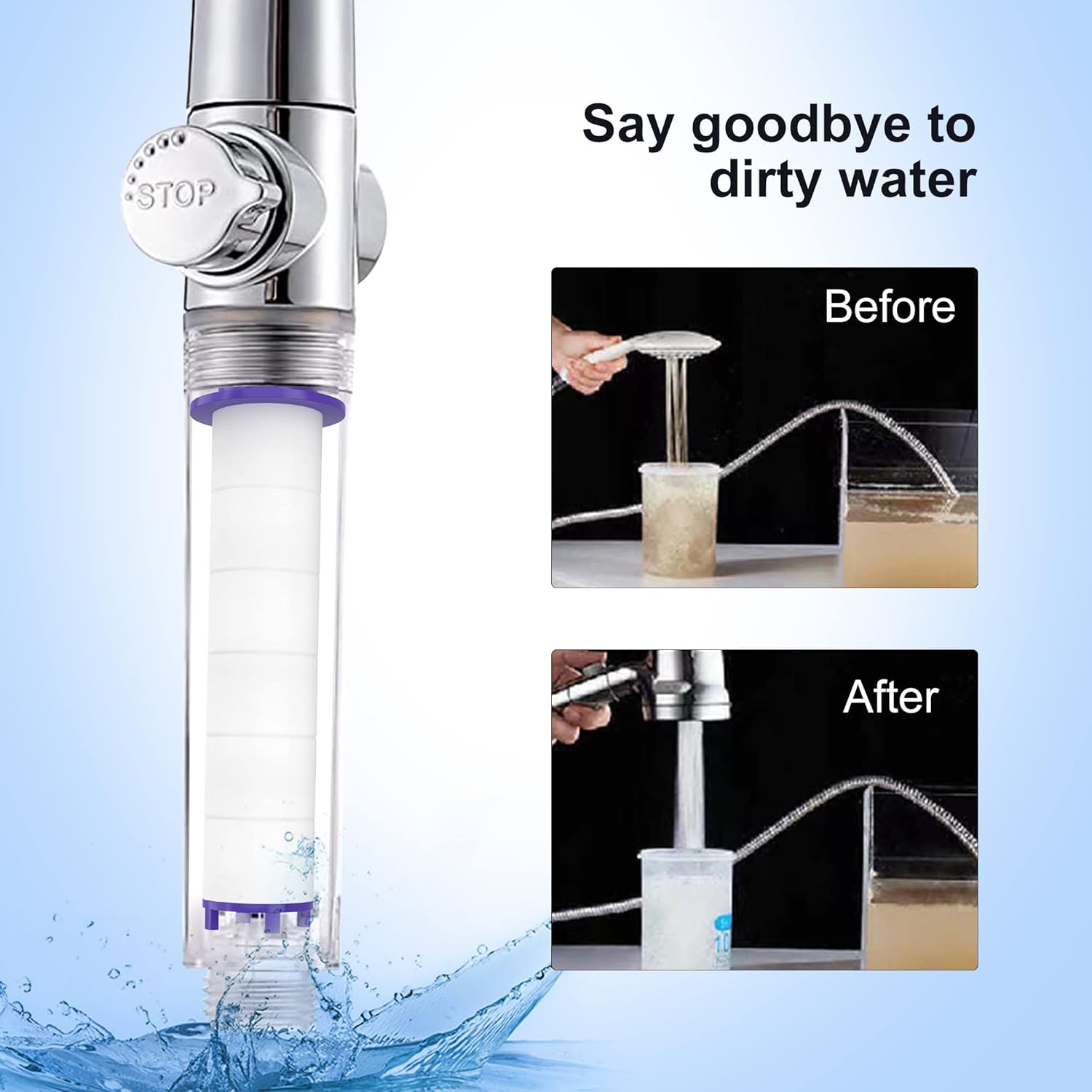 12 Pieces Hydro Jet Shower Head Filter, High Pressure Handheld Vortex Turbo Fan Shower Heads Filter - Image 6