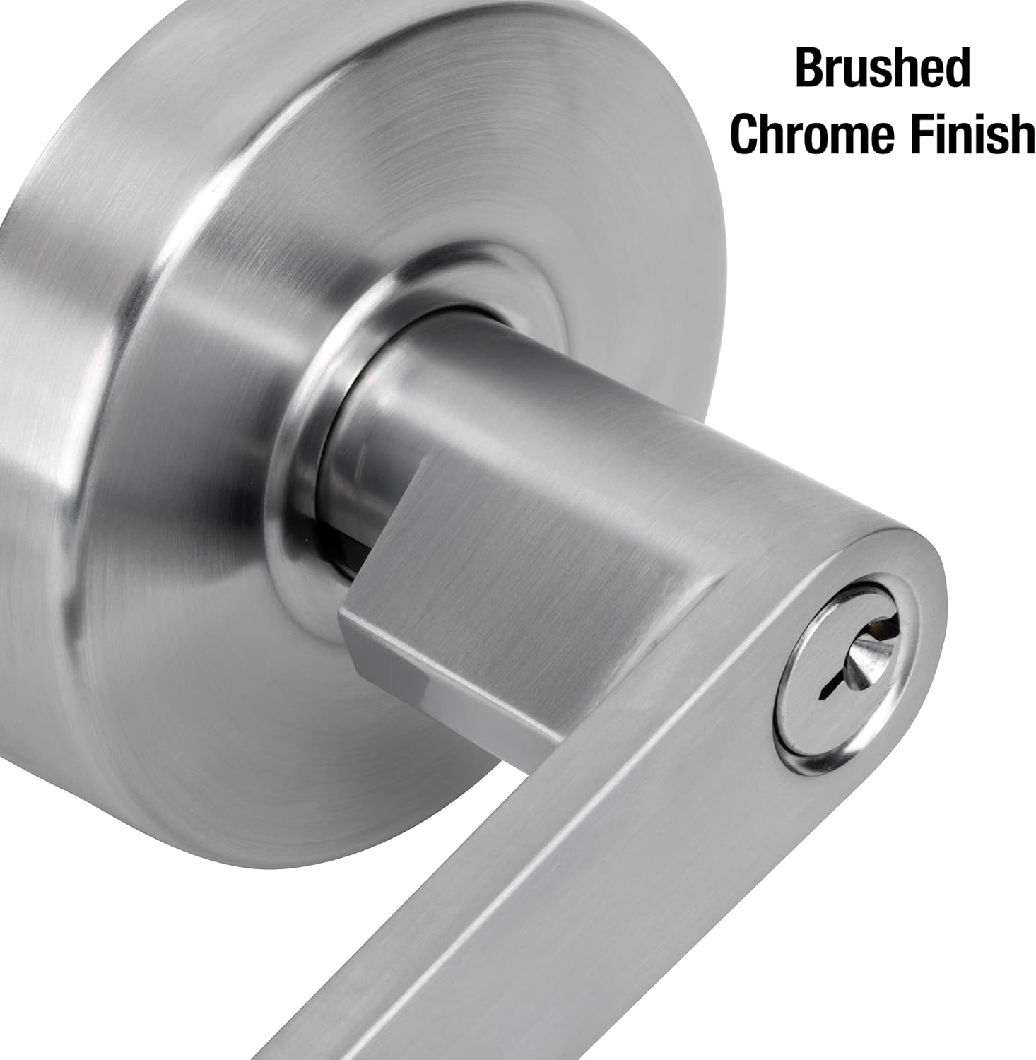Master Lock Keyed Entry Door Lock, Brushed Chrome Finish Commercial Door Handle, Interior or Exterior Lever Style Locking Door Handle, SLCHKE26D - Image 4