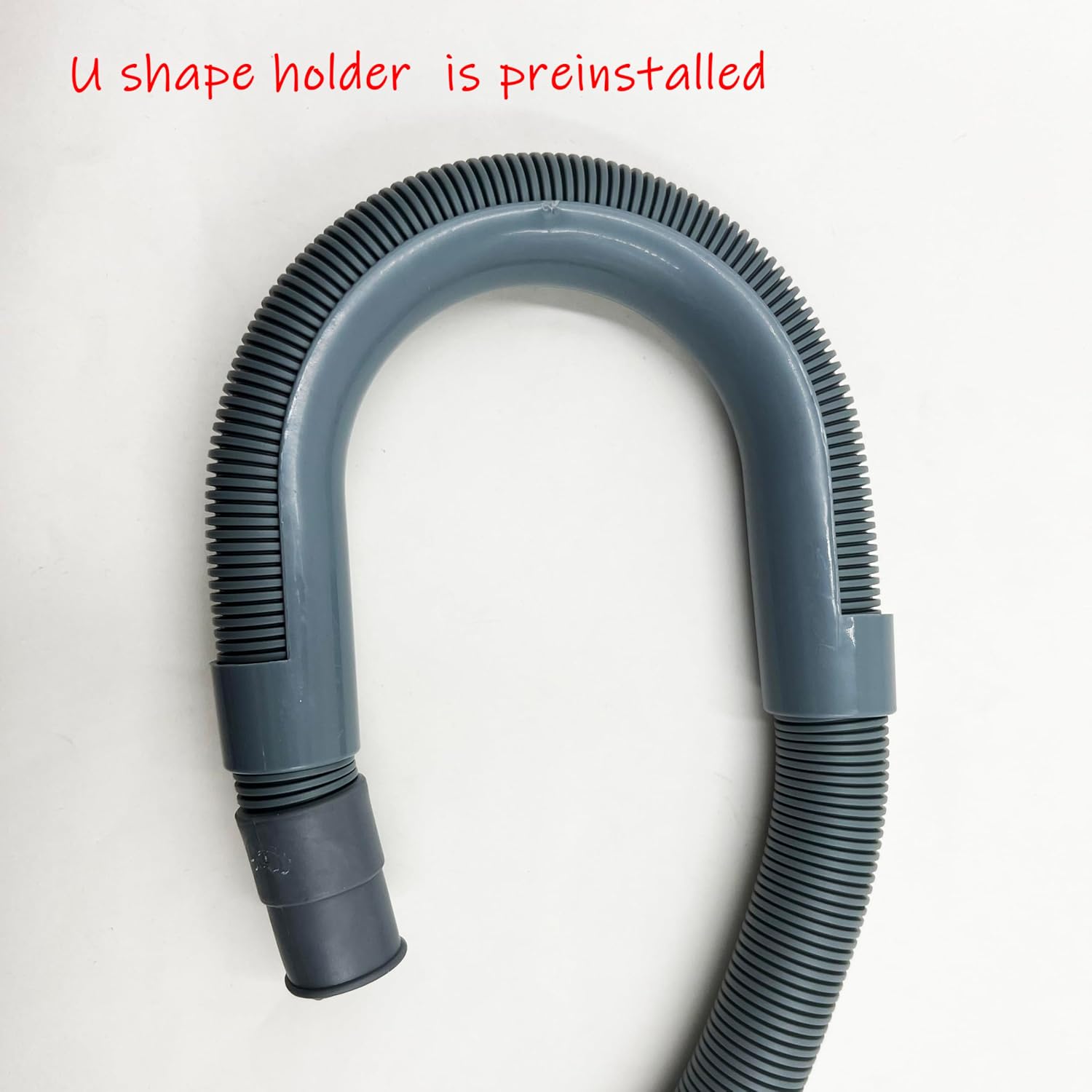 HLMOptimo 6 Feet Universal Washing Machine Drain Hose Flexible Dishwasher Drain Hose Extension Kits Corrugated Washer Hose w/ 1 Adapter 4 Hose Clamps 1 U-Bend Hose Holder - Image 4