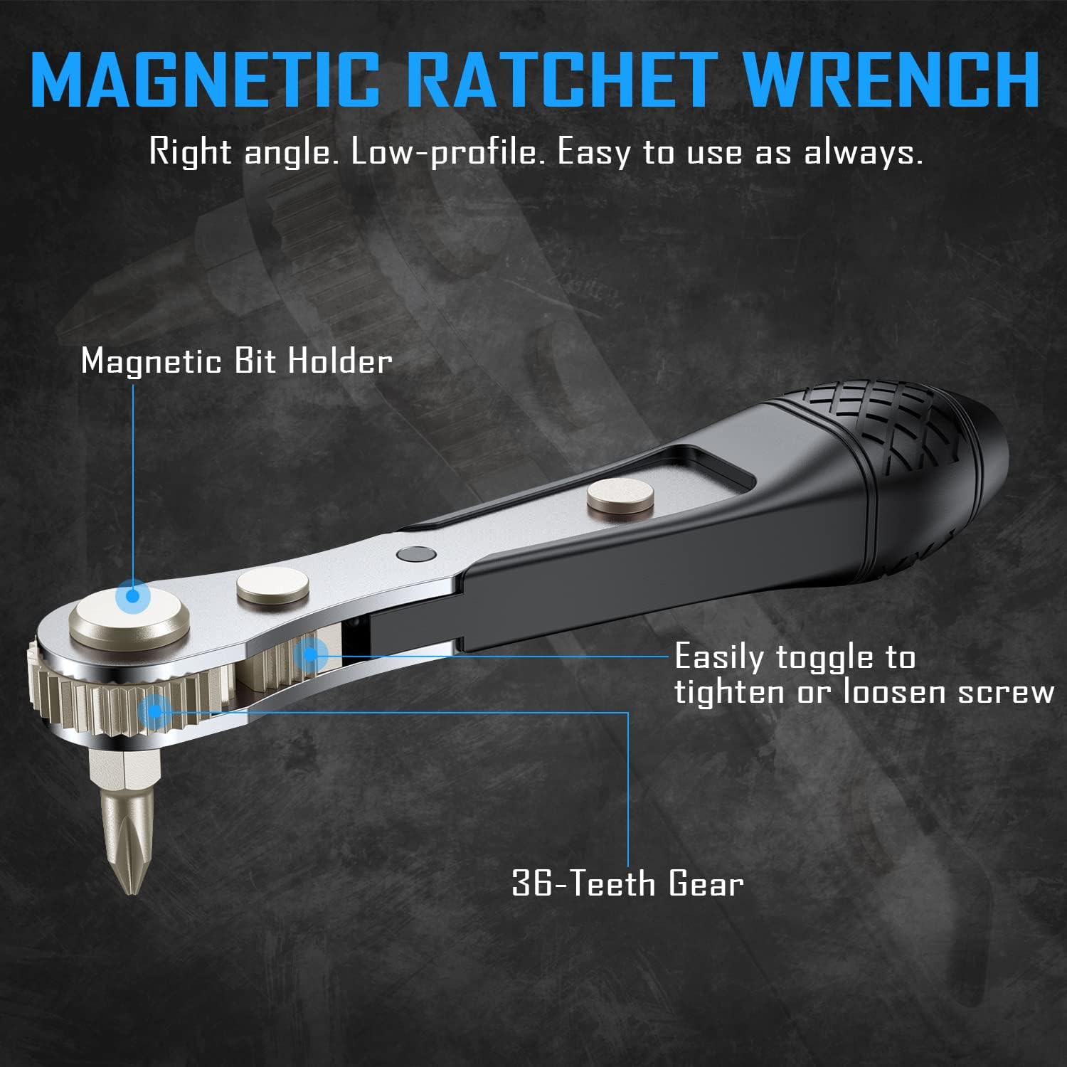 37in1 S2 Steel Mini Ratchet Wrench Screwdriver Bit Set with 1/4 - Image 3