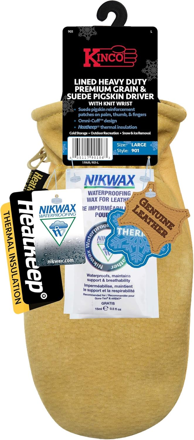 Kinco - Premium Leather Work and Ski Mitt with Nikwax Waterproof Wax, (901T) - Image 4