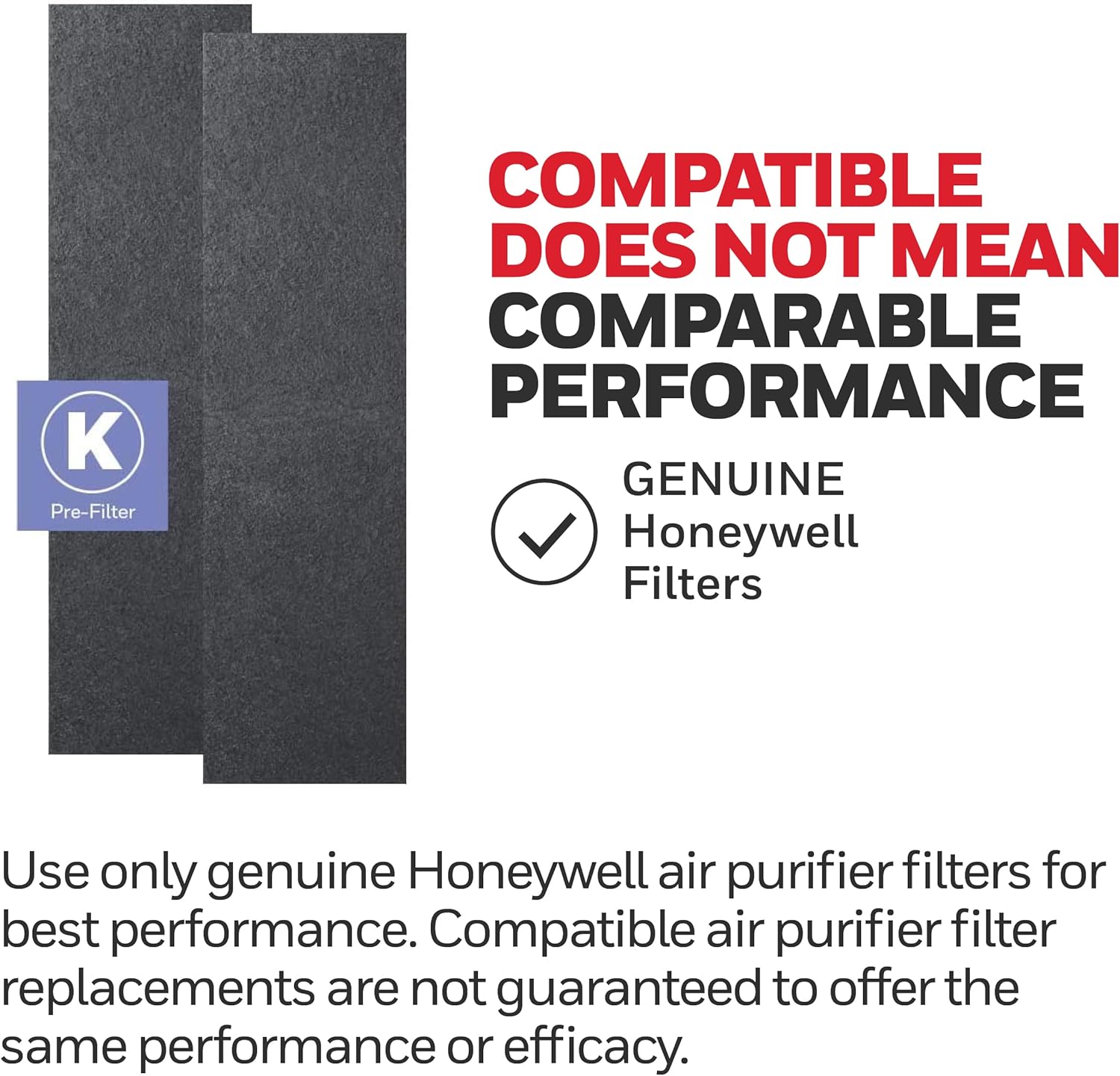 Honeywell Household Odor & Gas Reducing Pre-Filter, 2 Pack, Black - Image 6