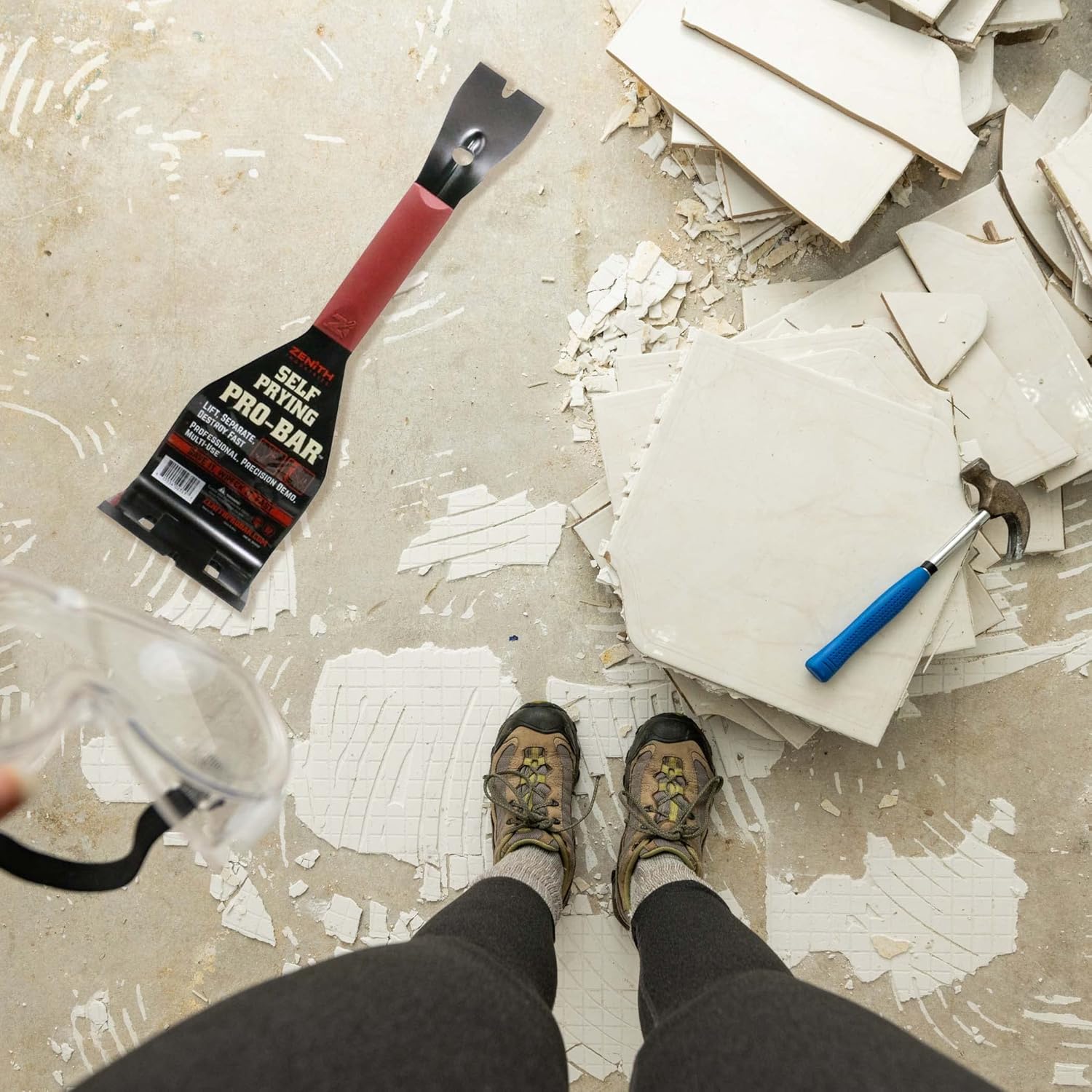 Zenith by Danco Pro Bar ZN700101, The Ultimate Multi-Tool for Salvage, Wrecking, and Demolition, Effortlessly Removes Large Floor Tiles, Planks, Framing, Sub-Flooring, and Decking - Image 3