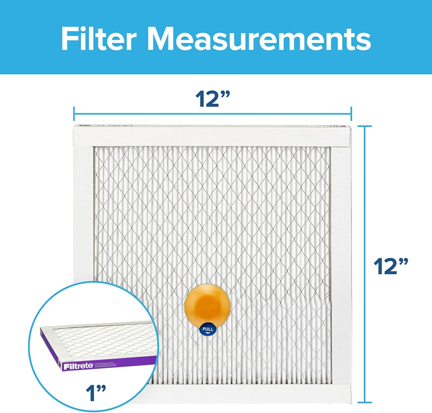 Filtrete 12x12x1 AC Furnace SMART Air Filter, MERV 12, MPR 1500, Track Filter Life With Bluetooth Enabled Sensor, CERTIFIED asthma & allergy friendly, 2-Pack (Actual Size 11.84x11.84x1 in) - Image 2