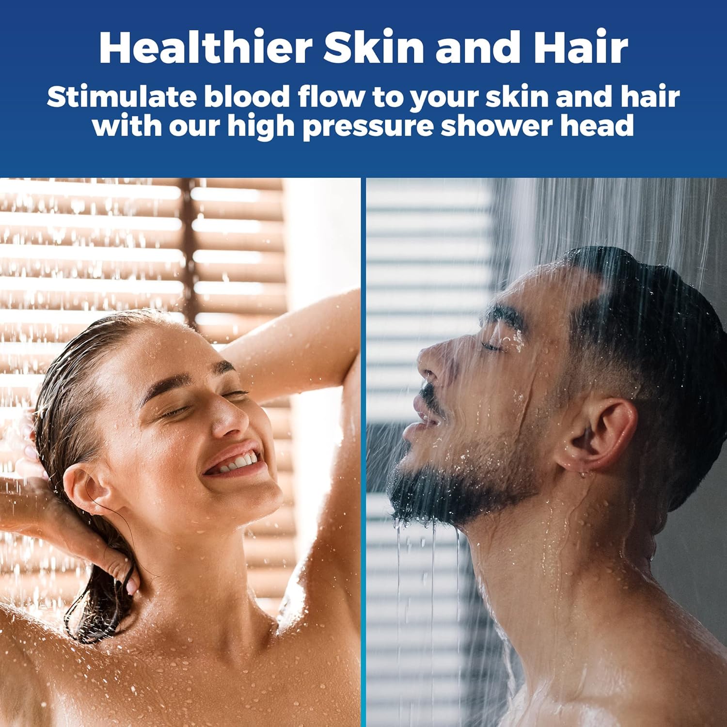 High Pressure Shower Head - Anti-Clogging Silicone Nozzles - 2.5 GPM Removable Restrictor - Easy to Clean Adjustable Replacement - easy to install with Plumbers Tape - 6 inch - Brushed Nickel Finish - Image 5