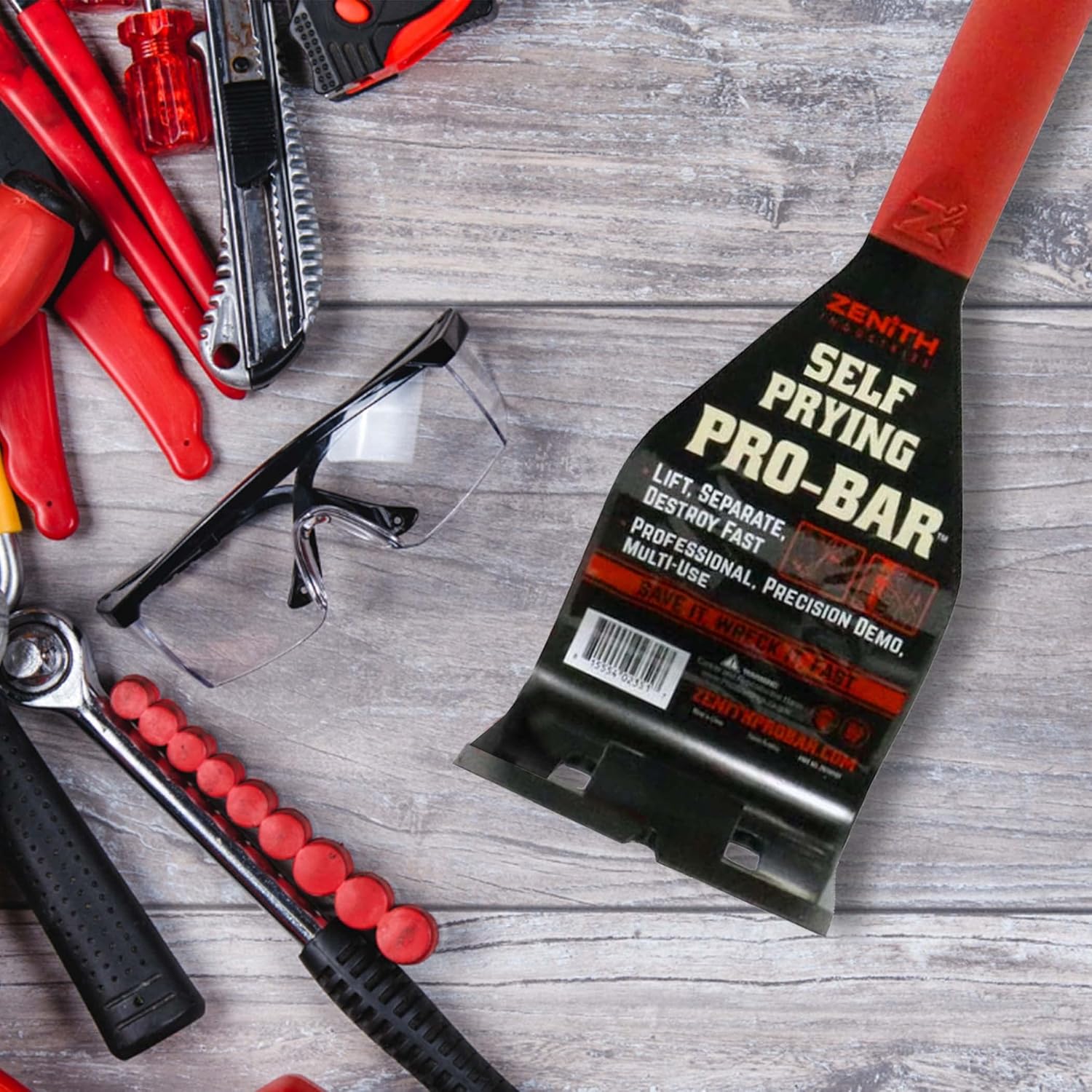 Zenith by Danco Pro Bar ZN700101, The Ultimate Multi-Tool for Salvage, Wrecking, and Demolition, Effortlessly Removes Large Floor Tiles, Planks, Framing, Sub-Flooring, and Decking - Image 4