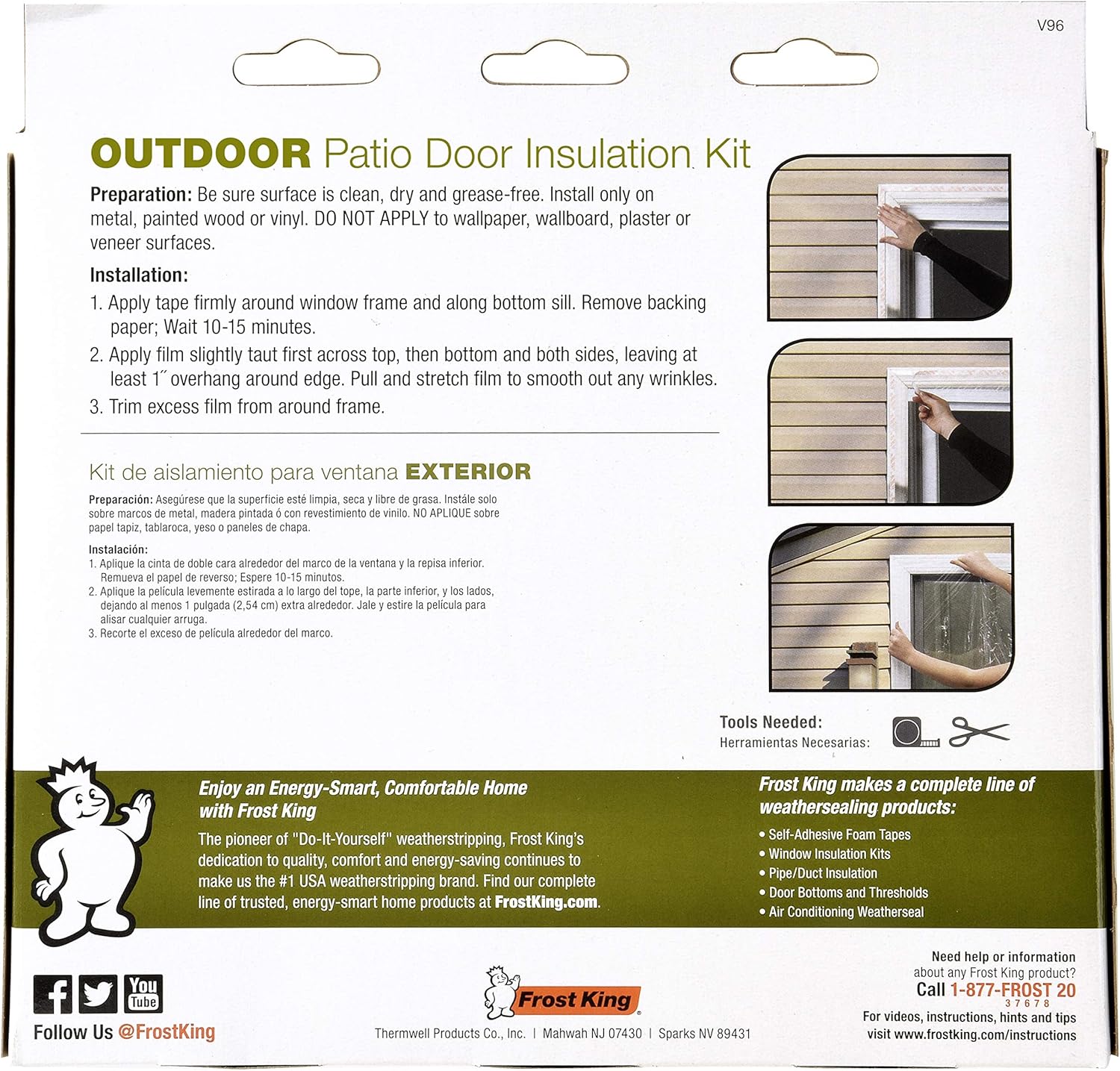 Frost King V96H Outdoor Stretch Window Kit, 84in x 110in, Clear, 84-Inch by 110-Inch - Image 2